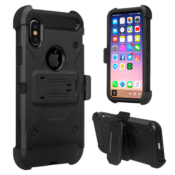 Apple Iphone X, iPhone 10 holster case - black - www.coverlabusa.com