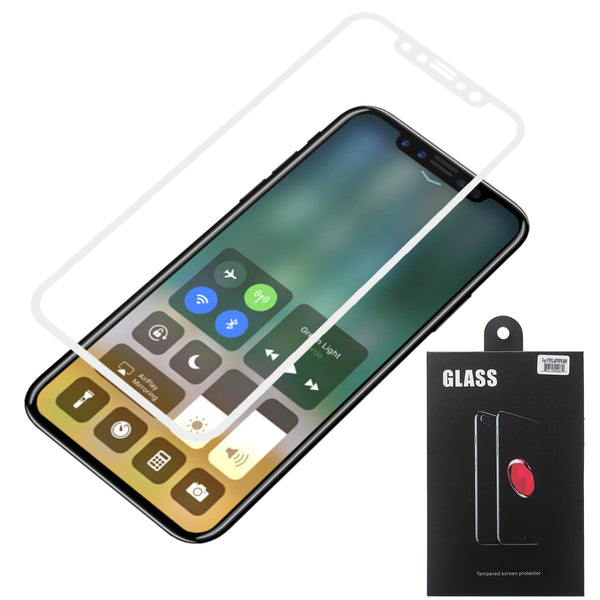 apple iphone x screen protector tempered glass - white - www.coverlabusa.com