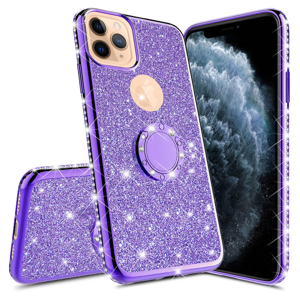 apple iphone 13 glitter bling fashion case - purple - www.coverlabusa.com