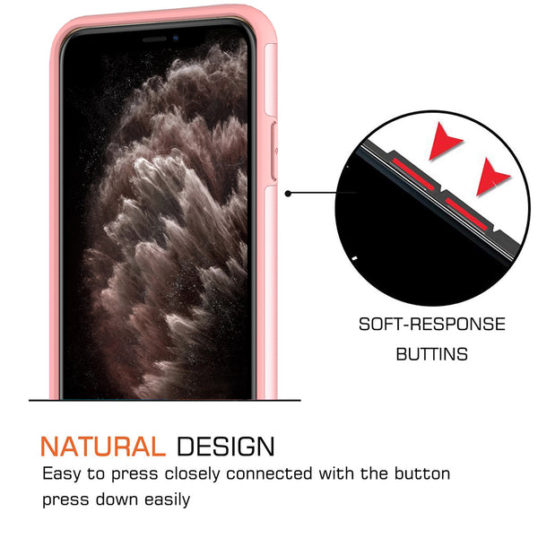 apple iphone 11 pro max glitter hybrid case - rose gold - www.coverlabusa.com