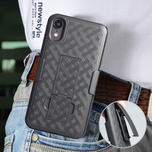 apple iphone xr holster shell combo case - www.coverlabusa.com