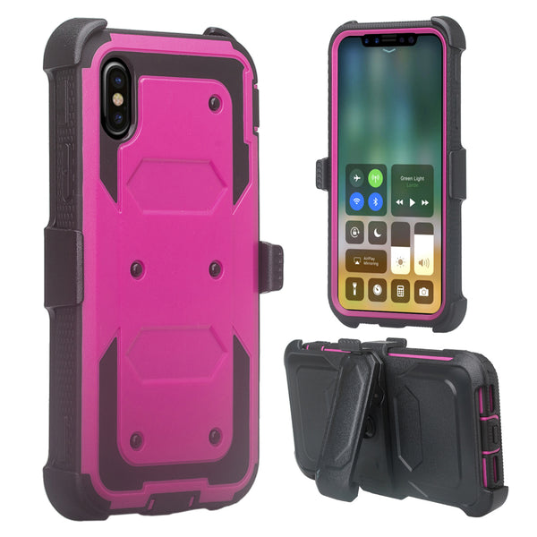 Apple iPhone XR heavy duty holster case - purple - www.coverlabusa.com