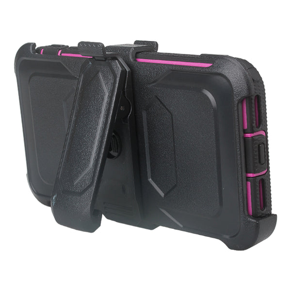 Apple iPhone XR heavy duty holster case - purple - www.coverlabusa.com