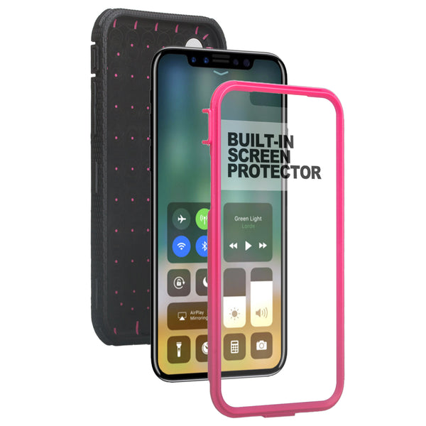 Apple iPhone XR heavy duty holster case - hot pink - www.coverlabusa.com