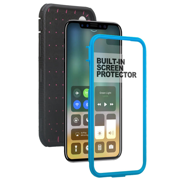 Apple iPhone X heavy duty holster case - blue - www.coverlabusa.com