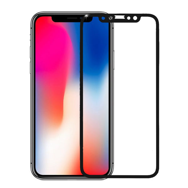apple iphone x screen protector, iphone x tempered glass - case friendly edition - black - www.coverlabusa.com