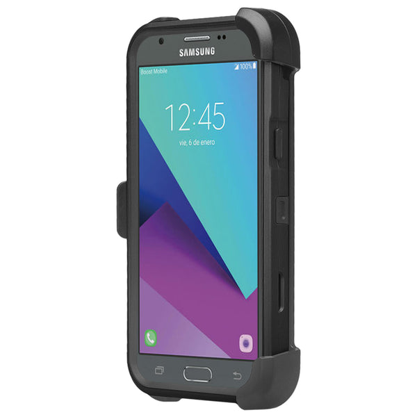 Samsung Galaxy J3 Emerge Case, Samsung SM-J327P Hybrid Holster Case with Kickstand - Black -www.coverlabusa.com