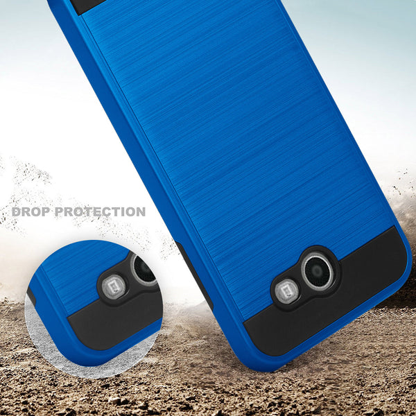 Samsung Galaxy j3 Emerge J3 2017 case - brush blue - www.coverlabusa.com