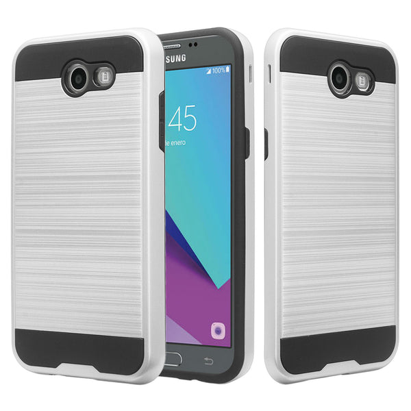 Samsung Galaxy j3 Emerge J3 2017 case - brush silver - www.coverlabusa.com