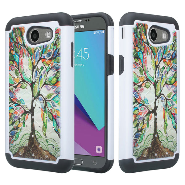 samsung galaxy j3 emerge case - rhinestone tree - www.coverlabusa.com