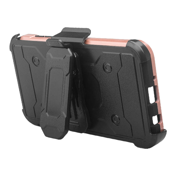 Samsung Galaxy J7 2018 Hybrid Holster Case - Rose Gold - www.coverlabusa.com