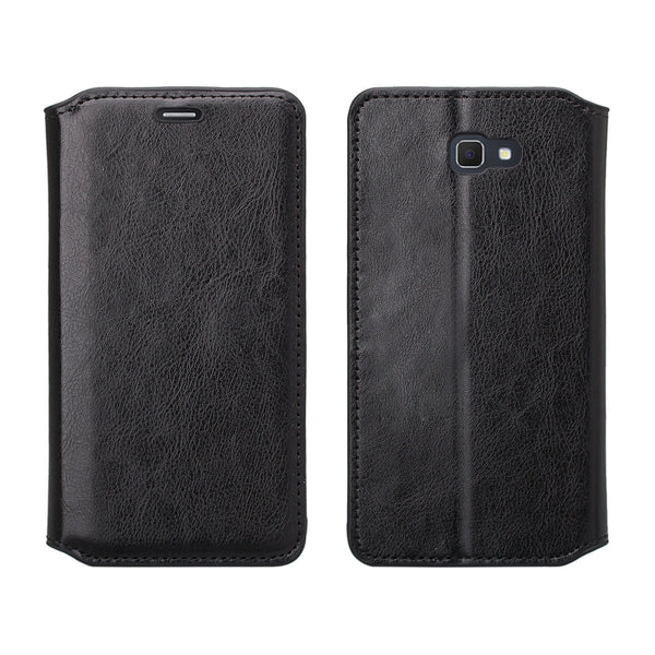 samsung  Galaxy j5 prime leather wallet case - black - www.coverlabusa.com
