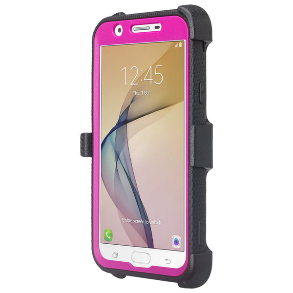 galaxy j7(2017) heavy duty holster case - purple - www.coverlabusa.com