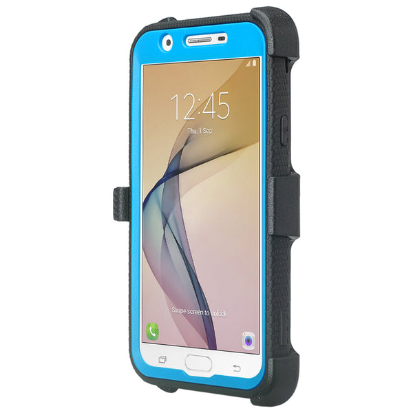 galaxy j7(2017) heavy duty holster case - blue - www.coverlabusa.com