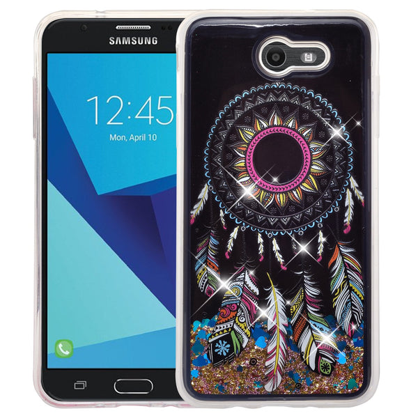 galaxy j7 (2017)  liquid sparkle quicksand case - dream catcher - www.coverlabusa.com