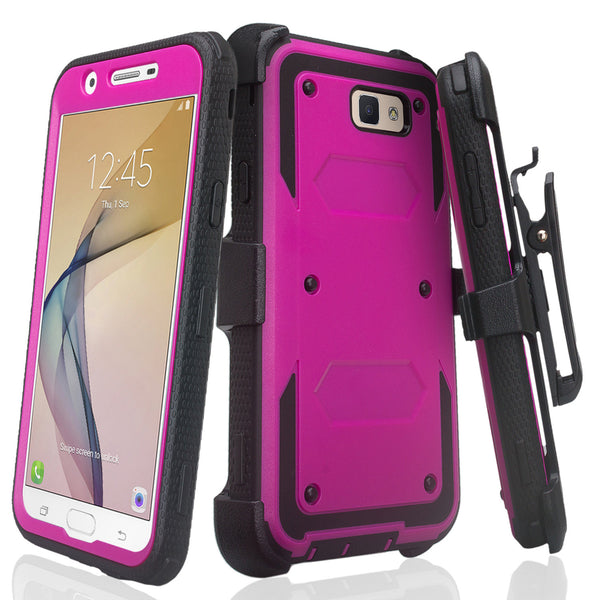 galaxy j7(2017) heavy duty holster case - purple - www.coverlabusa.com