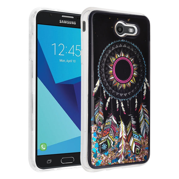 galaxy j7 (2017)  liquid sparkle quicksand case - dream catcher - www.coverlabusa.com