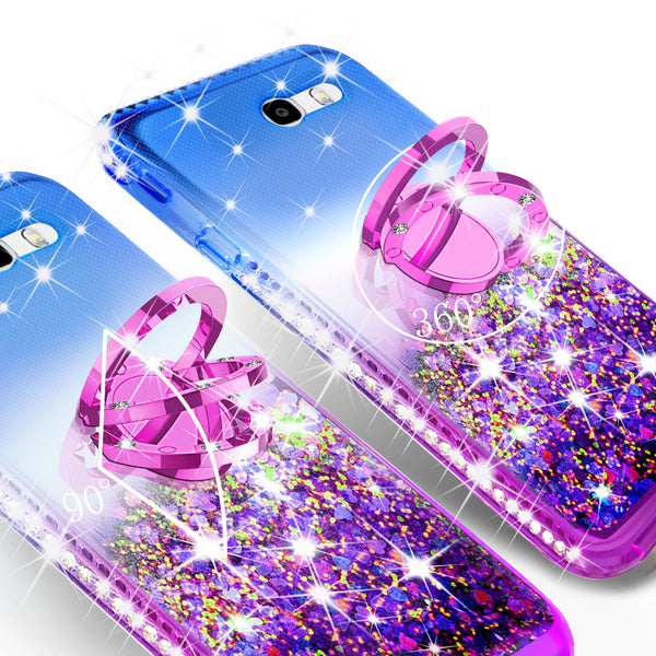 glitter ring phone case for samsung galaxy J3 2017 - blue gradient - www.coverlabusa.com 