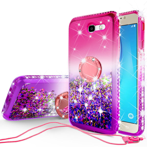 glitter ring phone case for samsung galaxy j3 2017 - pink gradient - www.coverlabusa.com 