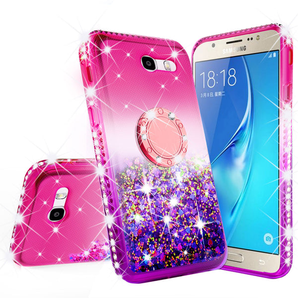 glitter ring phone case for samsung galaxy j3 2017 - pink gradient - www.coverlabusa.com 
