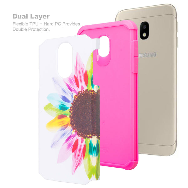 samsung galaxy j7 2018 hybrid case - vivid sunflower - www.coverlabusa.com