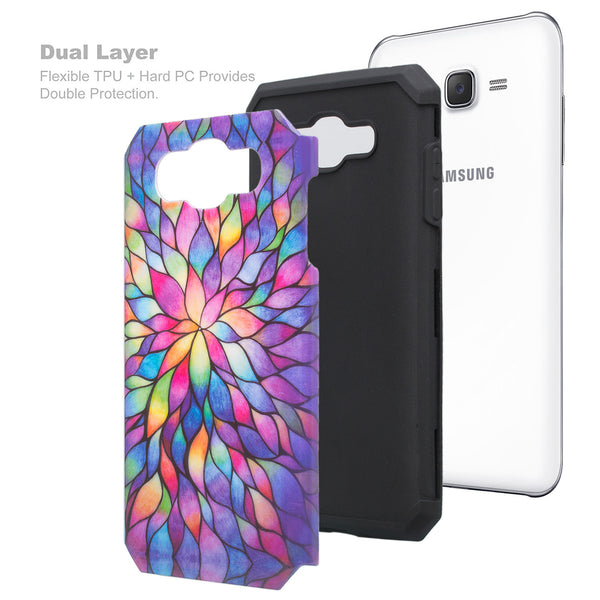 j7 hybrid case rainbow flower - www.coverlabusa.com