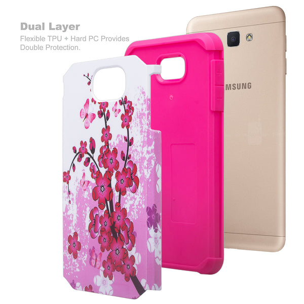 samsung galaxy J7 prime hybrid case - cherry blossom - www.coverlabusa.com