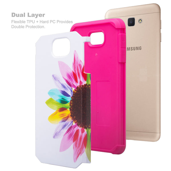 samsung galaxy J7 prime hybrid case - vivid sunflower - www.coverlabusa.com