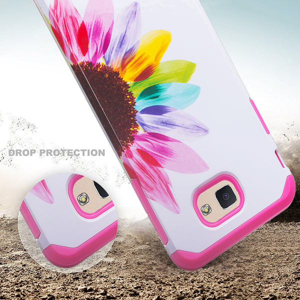 samsung galaxy J7 prime hybrid case - vivid sunflower - www.coverlabusa.com