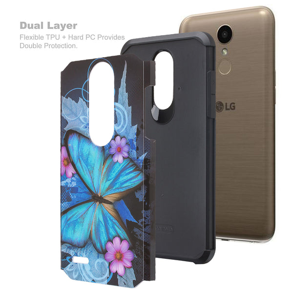 lg k10 2018 hybrid case - blue butterfly - www.coverlabusa.com