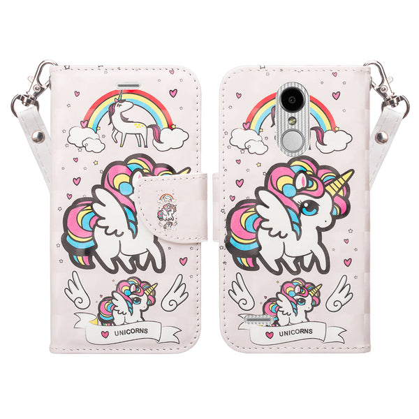 LG Aristo 2 Wallet Case - wing unicorn - www.coverlabusa.com