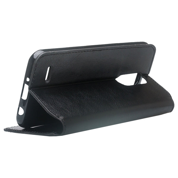 LG Aristo 2 Wallet Case - Black - www.coverlabusa.com