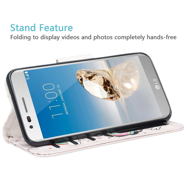 LG Aristo 2 Wallet Case - wing unicorn - www.coverlabusa.com
