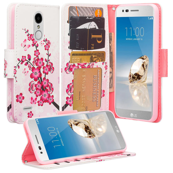 LG Aristo 2 Wallet Case - Cherry Blossom - www.coverlabusa.com