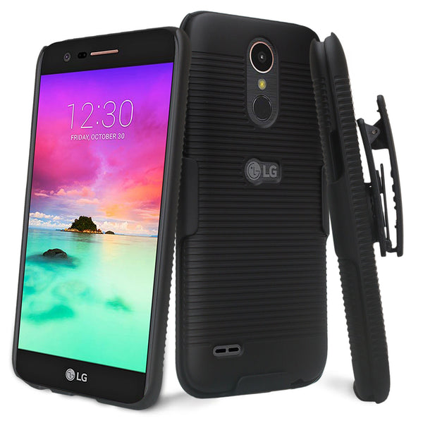 lg k20 plus combo holster shell case - bk - www.coverlabusa.com