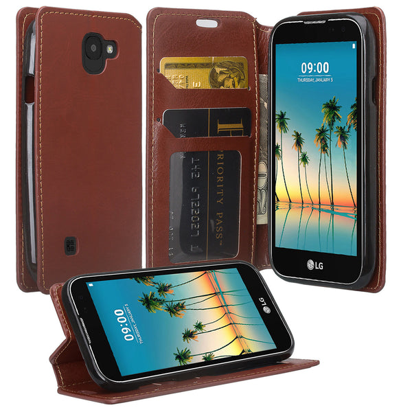 lg k3(2017) wallet case - brown - www.coverlabusa.com