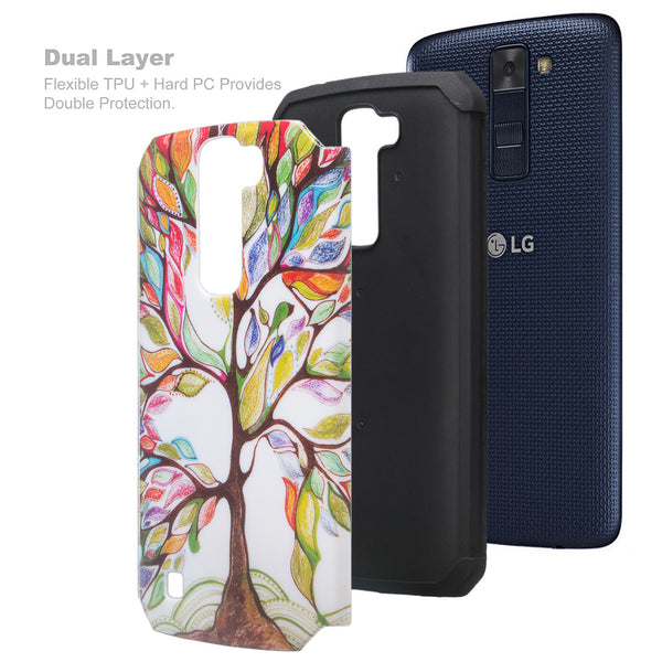 LG K8, Escape 3 Case, Protective Hybrid, Colorful Tree -  WWW.COVERLABUSA.COM