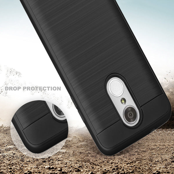 lg aristo case - hybrid brush - black - www.coverlabusa.com