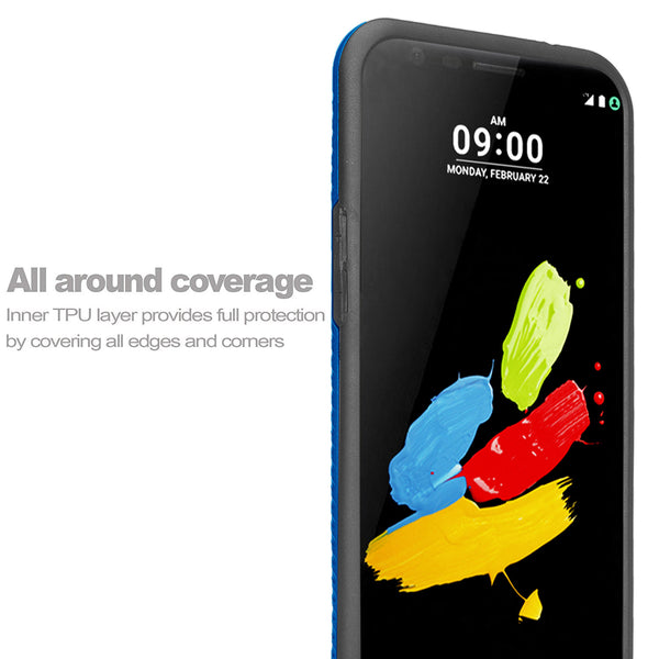 lg k4(2017) hybrid case - brush blue - www.coverlabusa.com