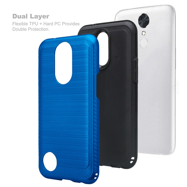 lg k20 plus hybrid case - brush blue - www.coverlabusa.com