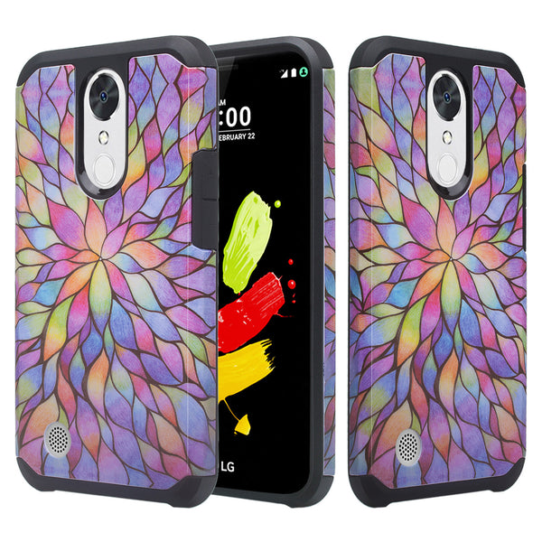 lg k20 V, K20 Plus hybrid case - rainbow flower - www.coverlabusa.com