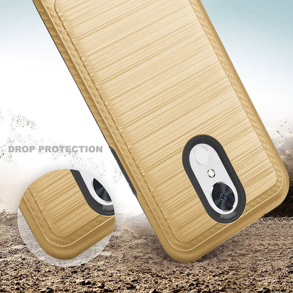 LG K20 plus, K20 V hybrid case - brush gold - www.coverlabusa.com