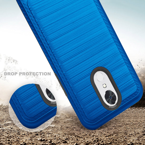 lg k20 plus hybrid case - brush blue - www.coverlabusa.com