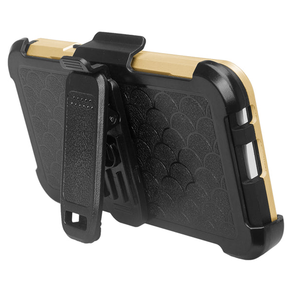 LG K20 V, K20 Plus Hybrid Holster Case - Gold - www.coverlabusa.com