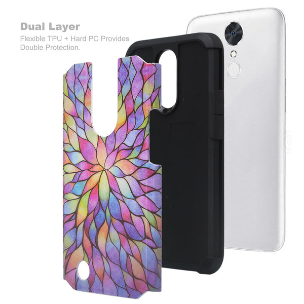lg k20 V, K20 Plus hybrid case - rainbow flower - www.coverlabusa.com