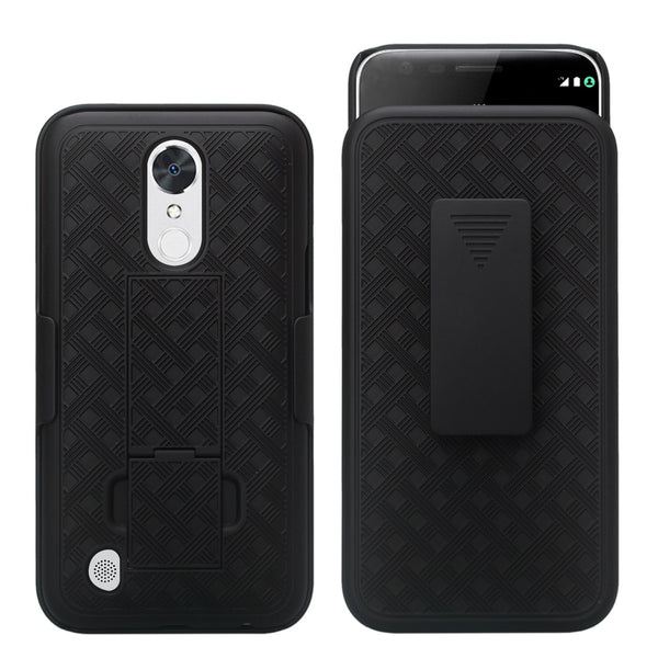 lg k20 plus combo holster shell case - bk - www.coverlabusa.com