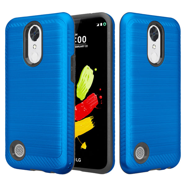 lg k20 plus hybrid case - brush blue - www.coverlabusa.com