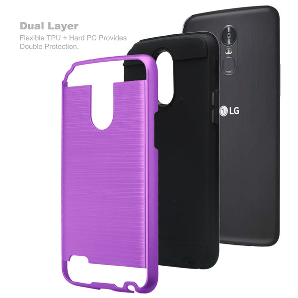 lg stylo 3 case - hybrid brush - purple - www.coverlabusa.com
