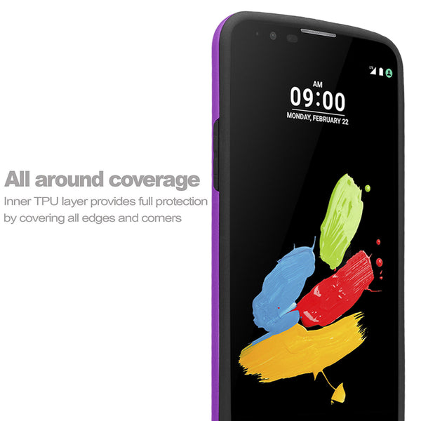 lg stylo 3 case - hybrid brush - purple - www.coverlabusa.com