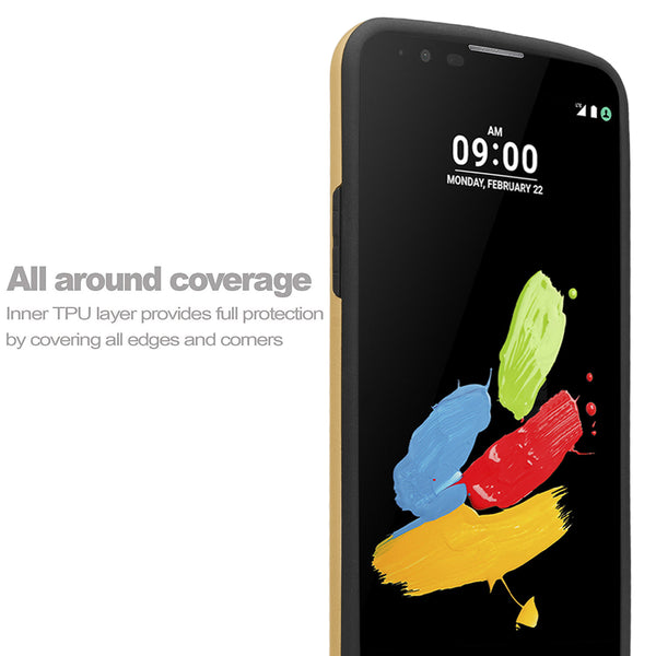 lg stylo 3 case - brush gold - www.coverlabusa.com